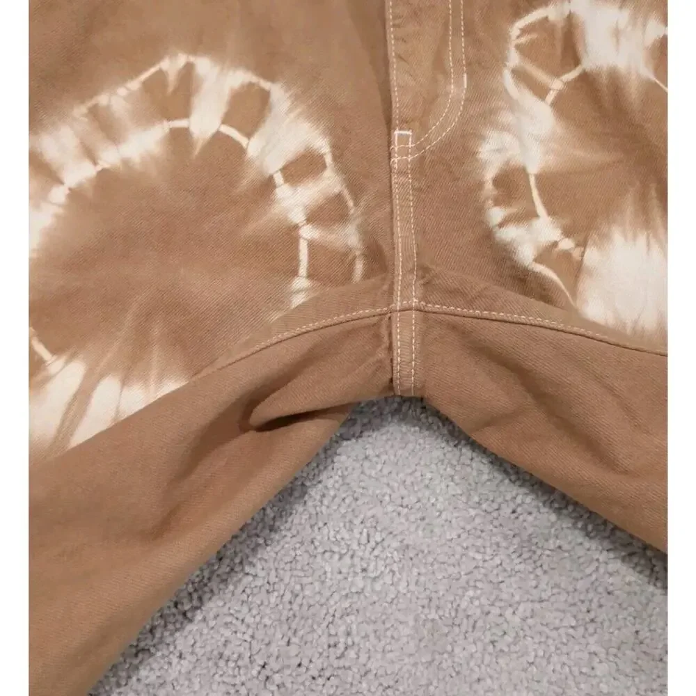 PACSUN Eco Tan Tie Dye Mom Jeans Ankle Rough Hem SZ 25